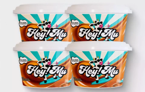 4 potes de doce de leite Hey!Mu